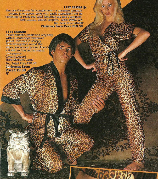 Matching outfits from the 1970s.