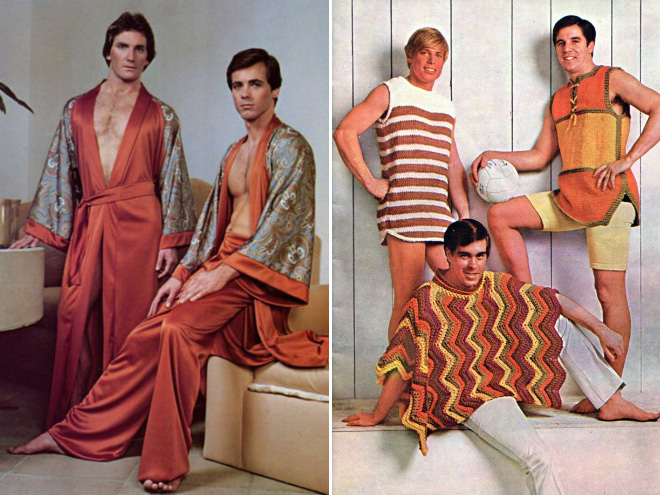 Matching outfits from the 1970s.