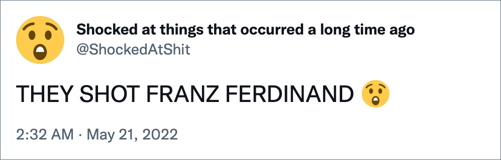 THEY SHOT FRANZ FERDINAND