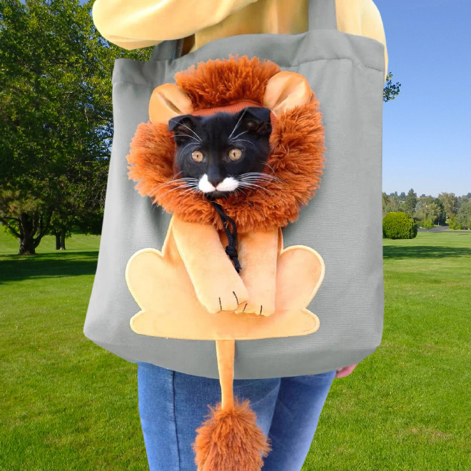 This Sling Bag Will Turn Your Cat Into a Ferocious Lion