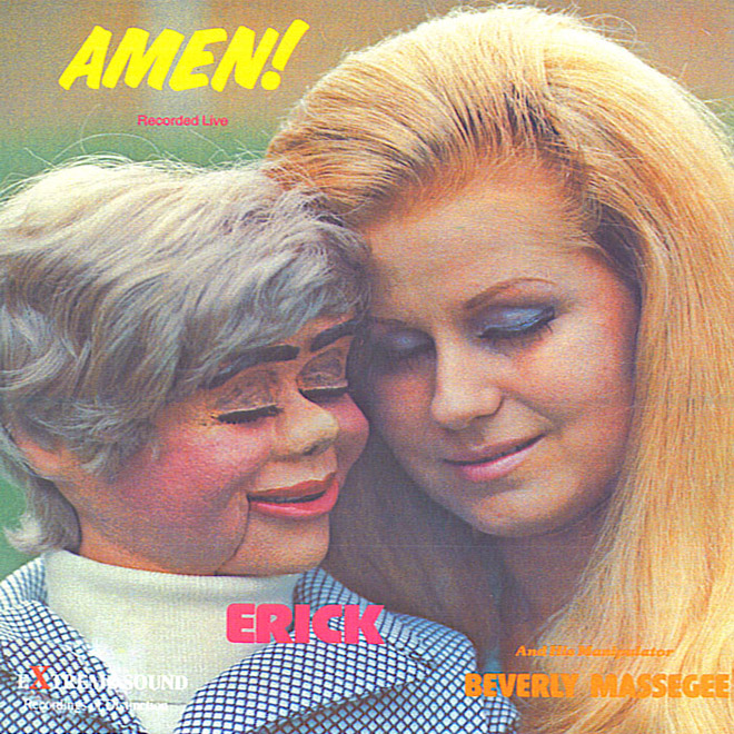 Awkward vintage Christian music album cover.