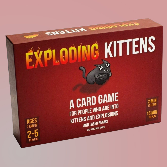 Exploding kittens card game.