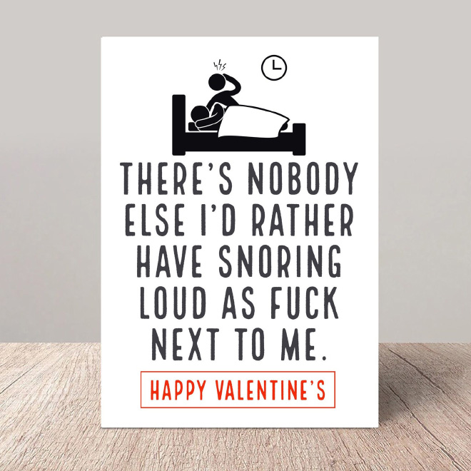 Funny Valentine's Day card.
