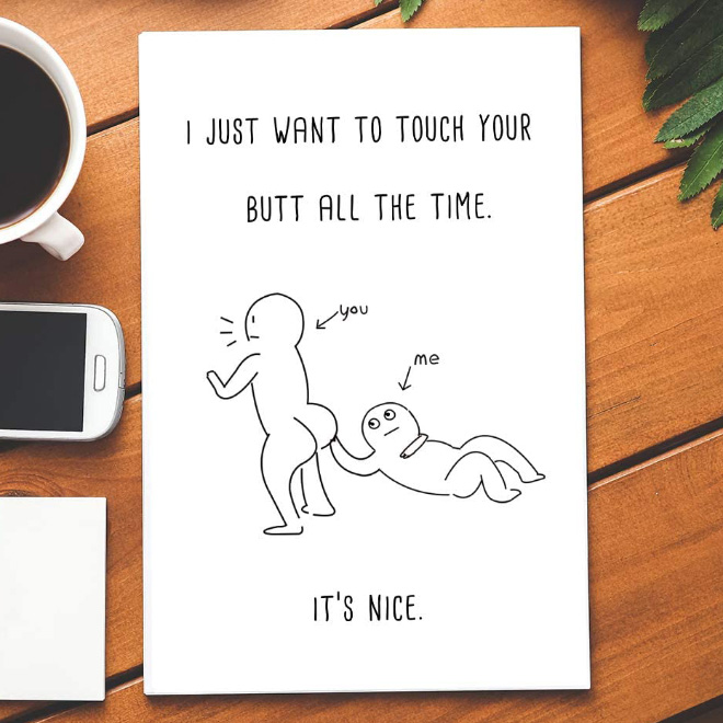 Funny Valentine's Day card.