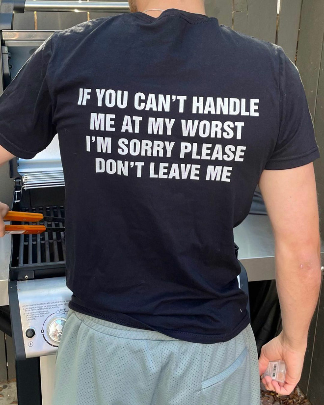 Funny shirt.