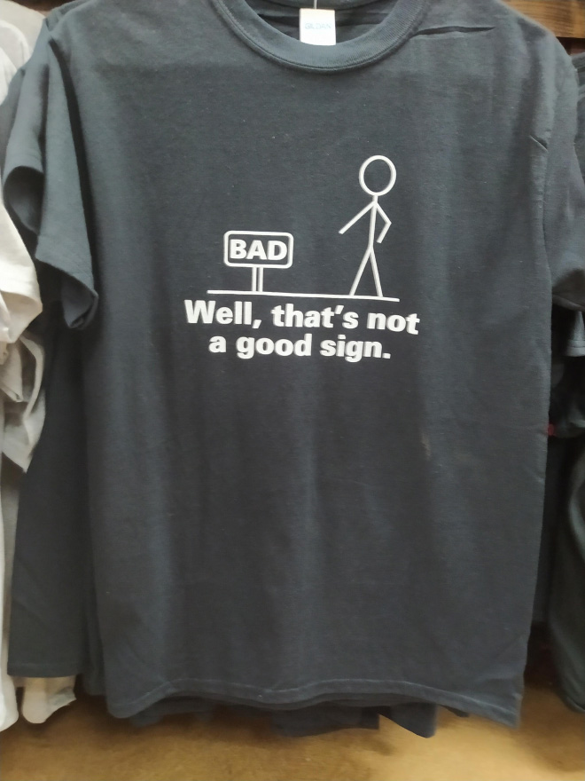 Funny shirt.