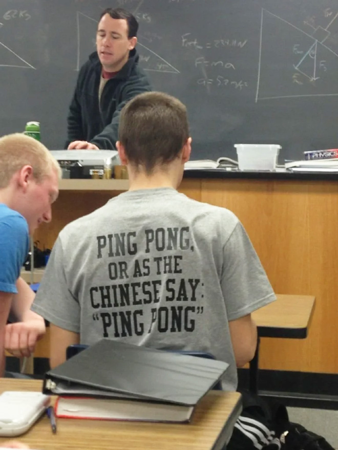 Funny shirt.