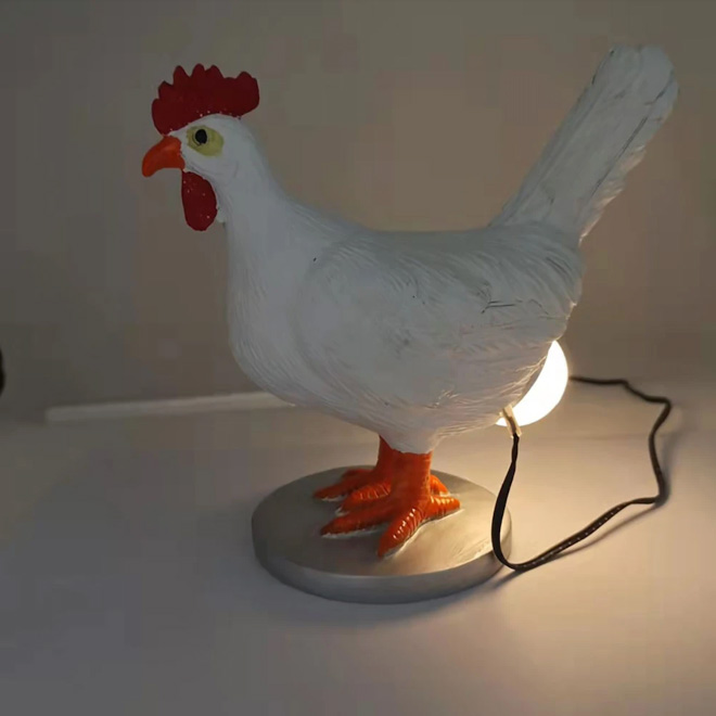 Chicken lamp.