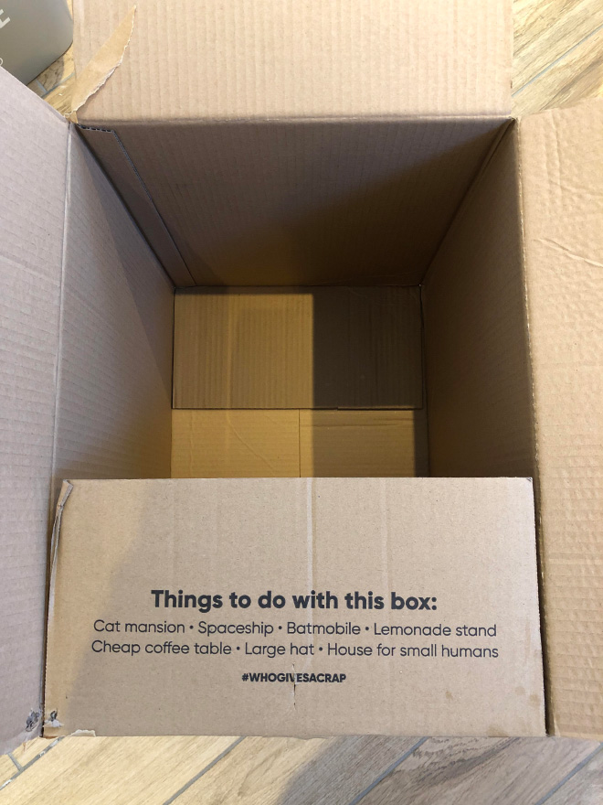 Real life Easter egg: hidden packaging message.