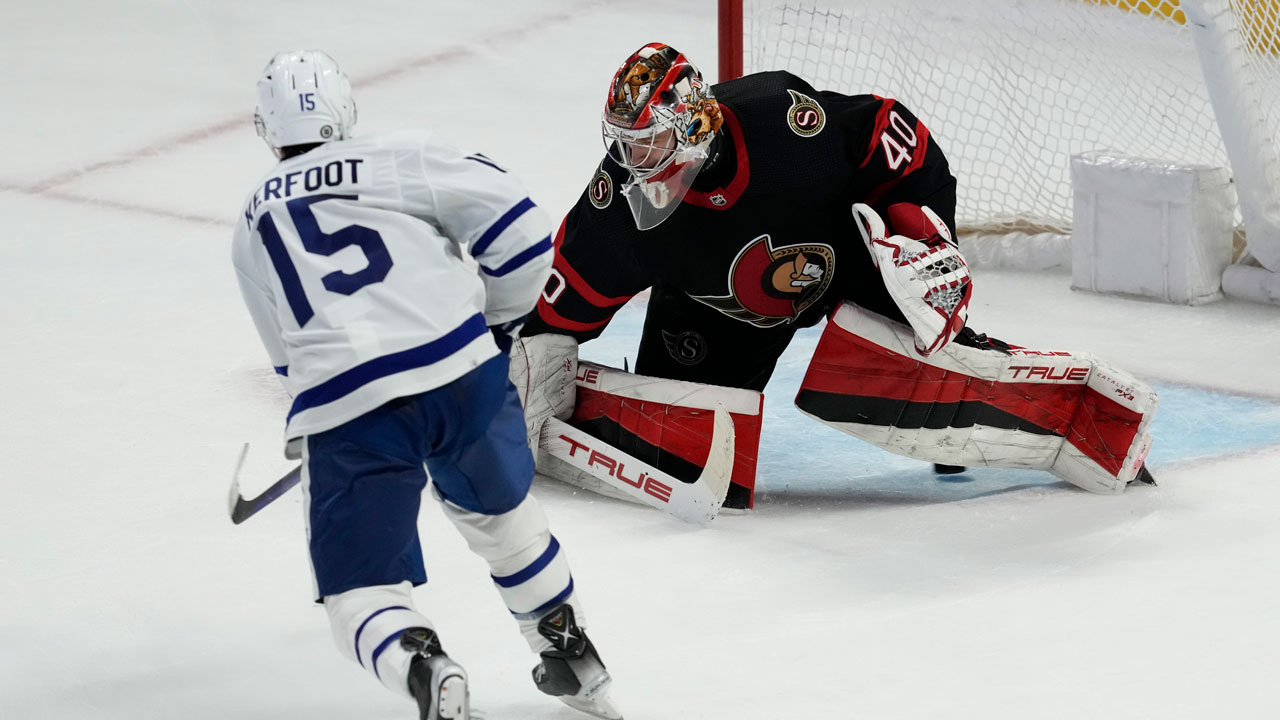 Maple Leafs survive Senators’ late rally as Kerfoot scores shootout winner