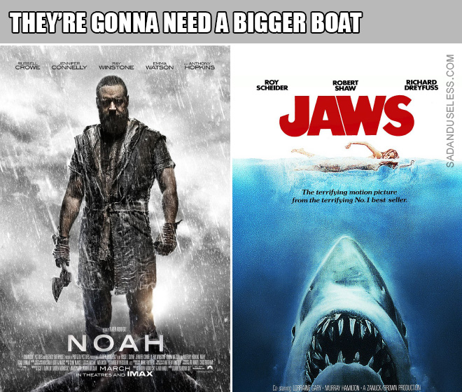 Two unrelated movies described with the same sentence.