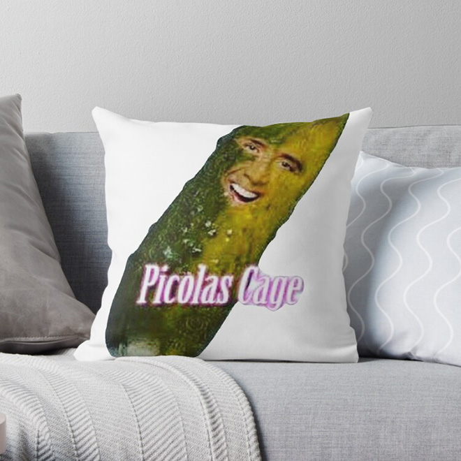 Picolas Cage pillow.