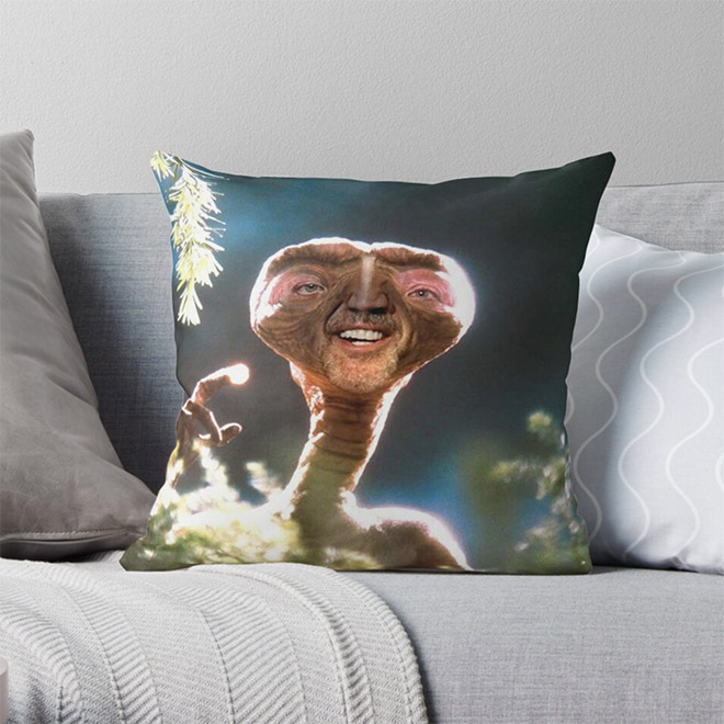 Nicolas Cage E.T. pillow.