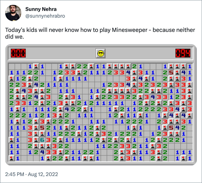 Today's kids will never know how to play Minesweeper - because neither did we.