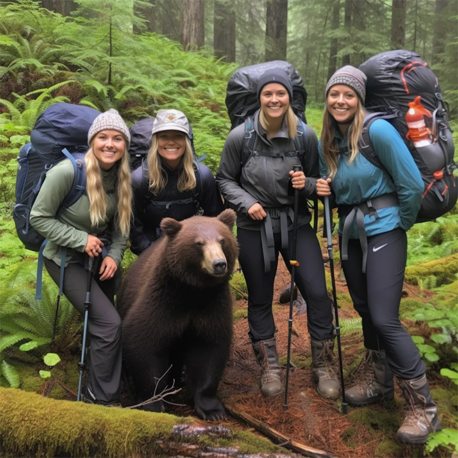 If bears were your hiking buddies and didn't eat you in the wilderness.