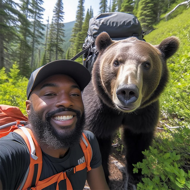 If bears were your hiking buddies and didn't eat you in the wilderness.