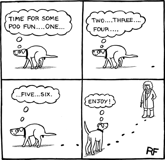 "Off The Leash" series cartoon by Rupert Fawcett.