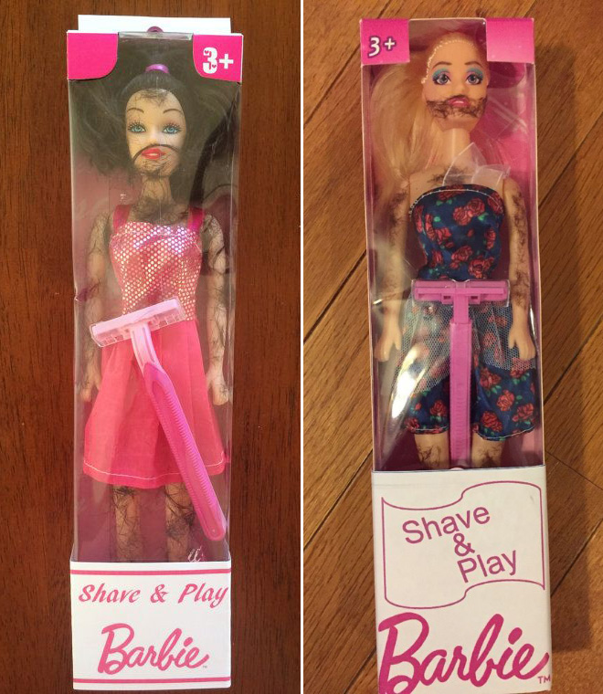 "Shave And Play" Barbies.