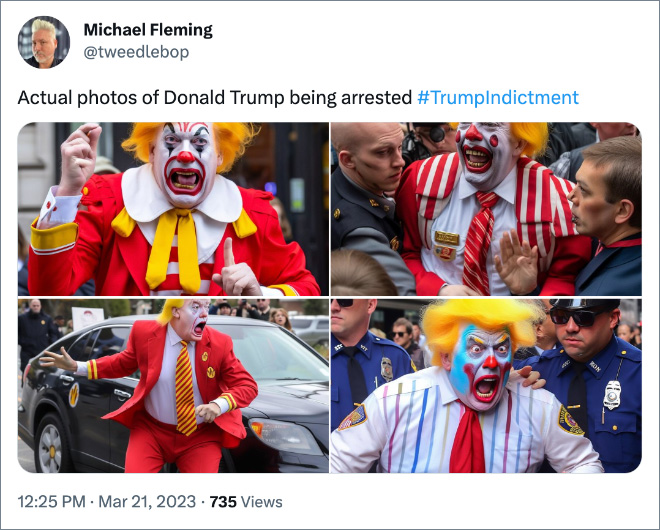 Actual photos of Donald Trump being arrested #TrumpIndictment