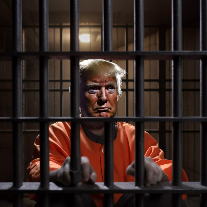 AI-generated photo of Trump in jail.