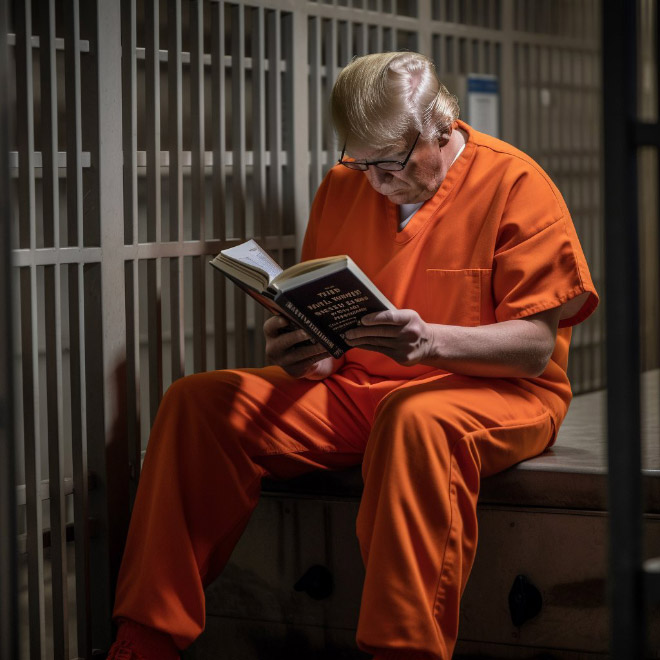 AI-generated photo of Trump in jail.