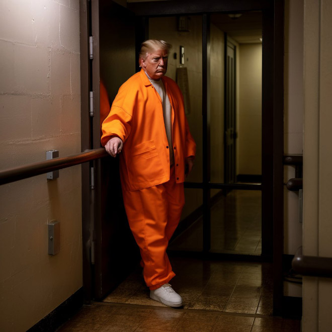 AI-generated photo of Trump in jail.