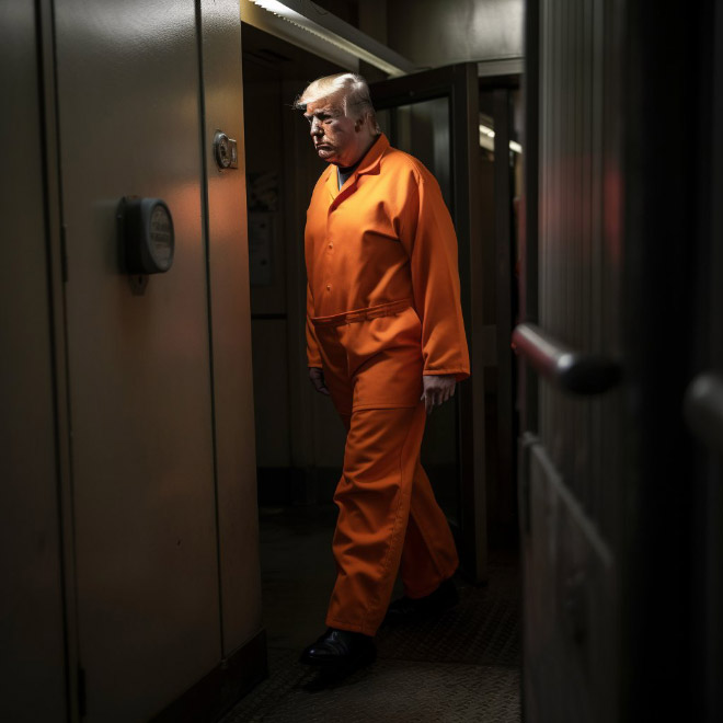 AI-generated photo of Trump in jail.