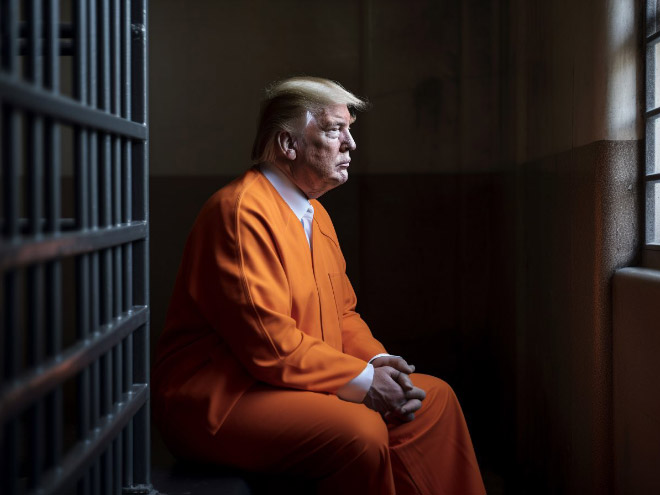 AI-generated photo of Trump in jail.