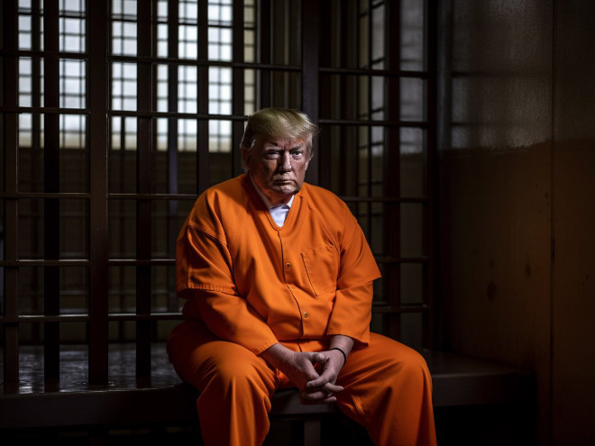 AI-generated photo of Trump in jail.