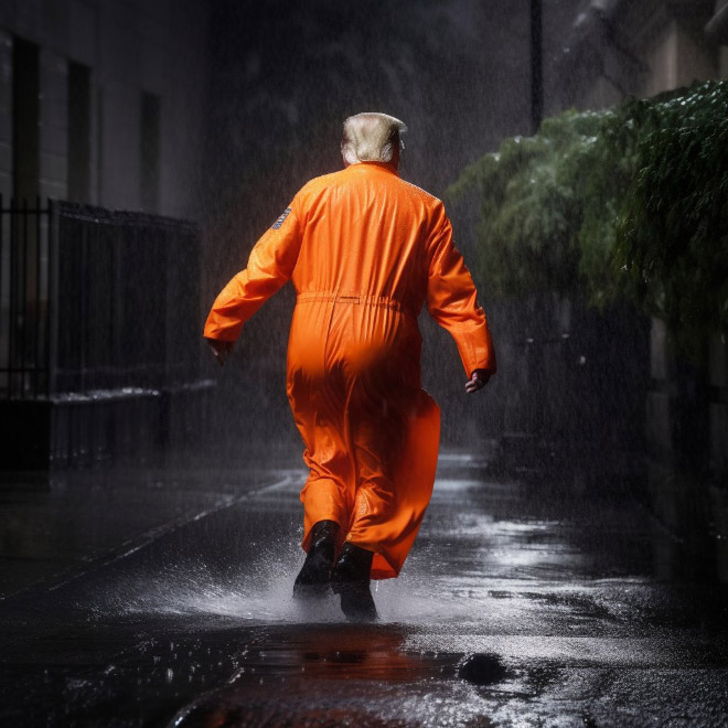 AI-generated photo of Trump in jail.