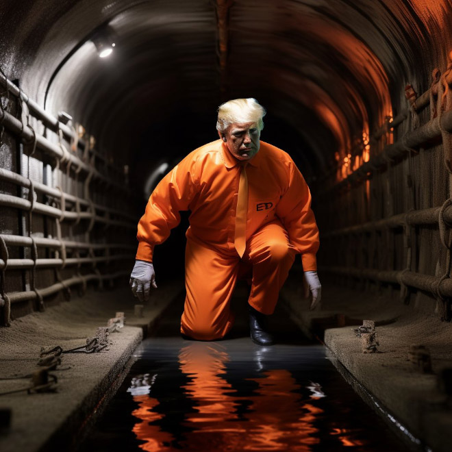 AI-generated photo of Trump in jail.