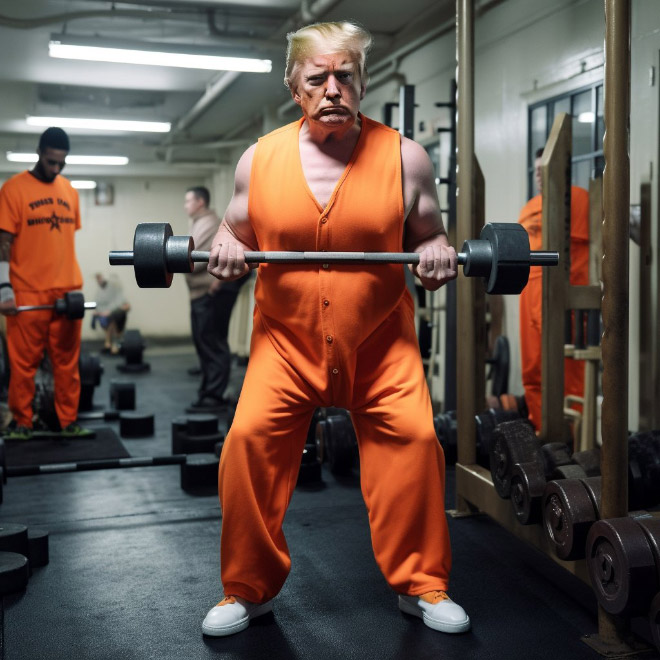 AI-generated photo of Trump in jail.