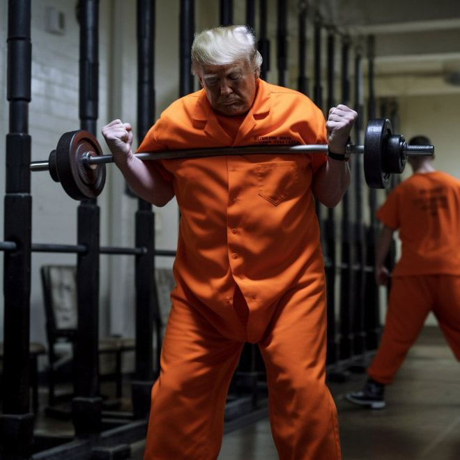 AI-generated photo of Trump in jail.