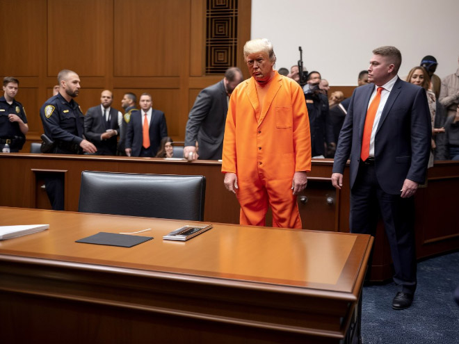 AI-generated photo of Trump in jail.