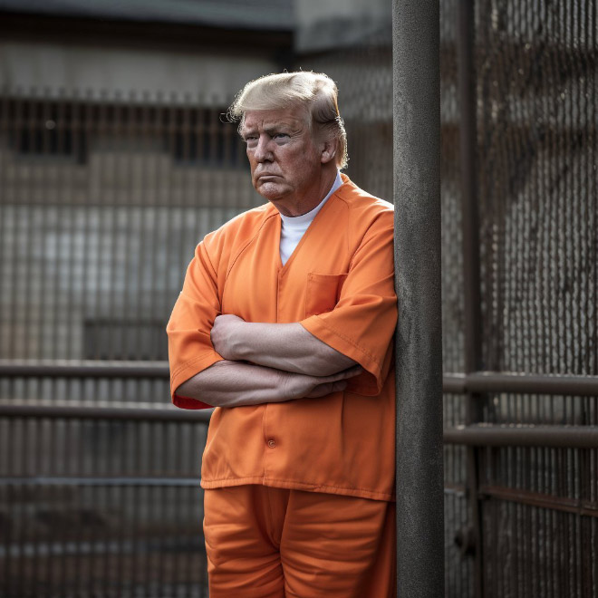 AI-generated photo of Trump in jail.