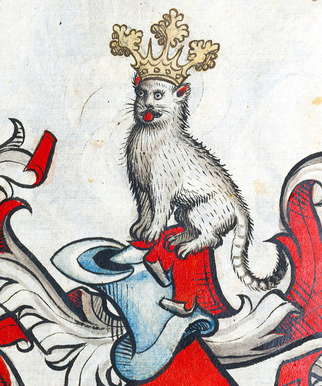 Ugly cat in medieval art.