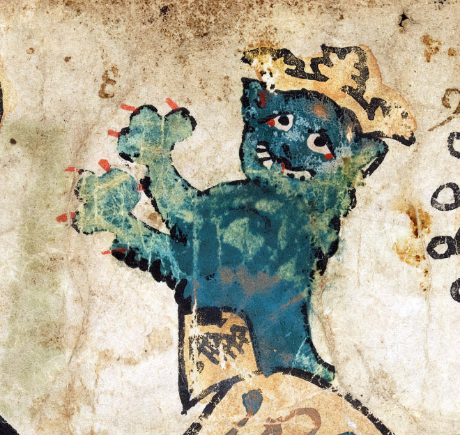 Ugly cat in medieval art.