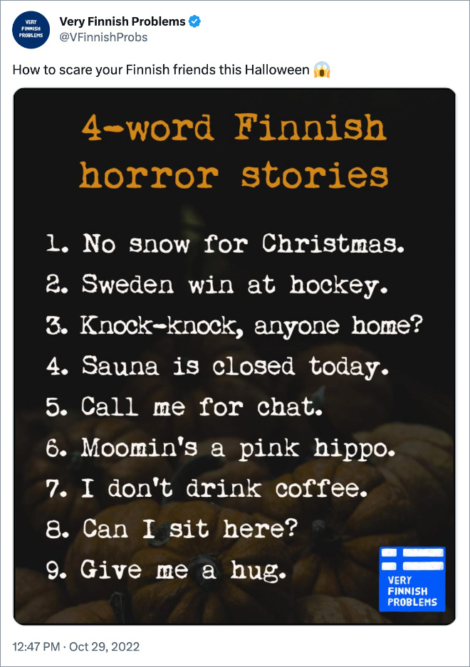 How to scare your Finnish friends this Halloween