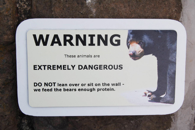 Funny warning sign.