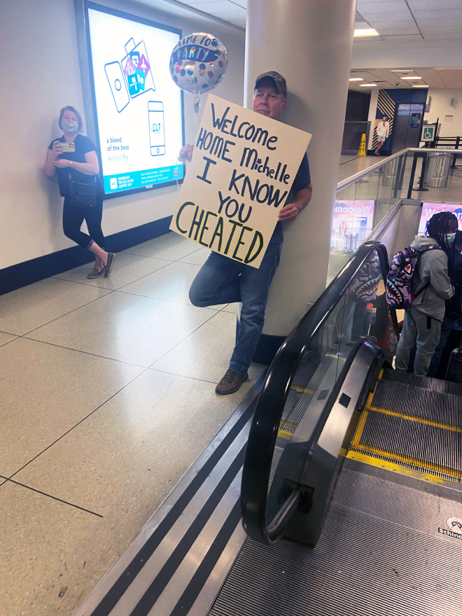 Funny airport sign.