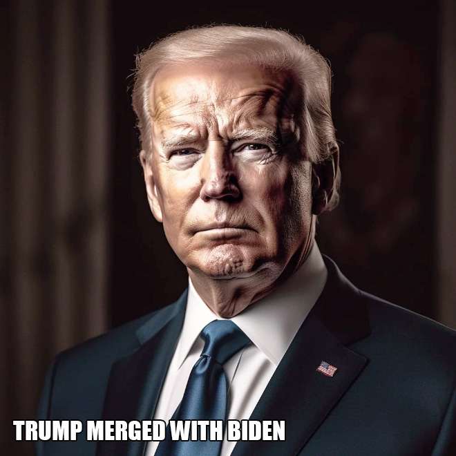 Trump merged with Biden.