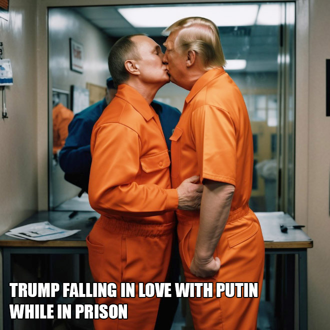 Trump falling in love with Putin while in prison.