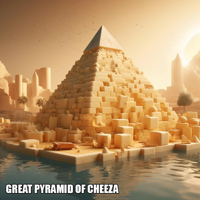 Great pyramid of cheeza.