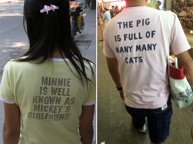 The shirts you see in Asia...