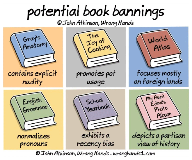 Potential book bannings.