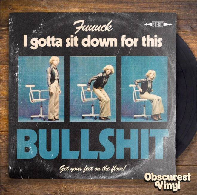 Vintage album cover parody.