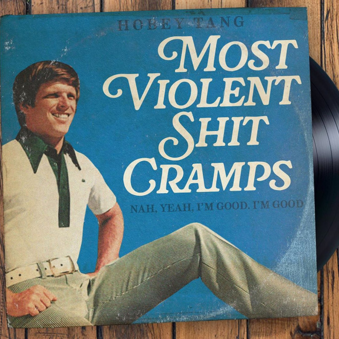 Vintage album cover parody.