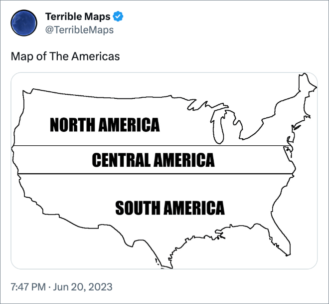 Map of The Americas
