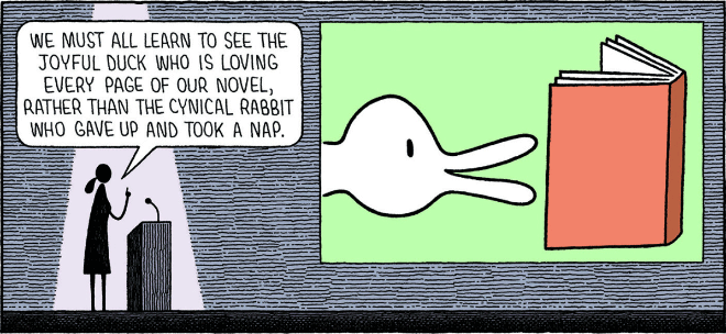 Cartoon by Tom Gauld.