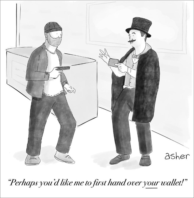 Funny cartoon by Asher Perlman.